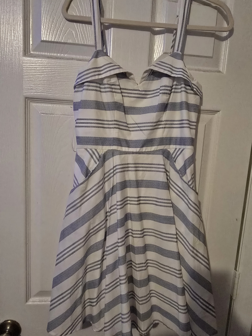 Trixxi White and Blue Striped Sundress